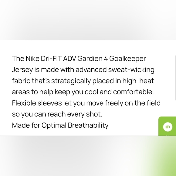 Nike Dri-Fit Gardien 4 Women's Goalkeeper Jersey Turquoise Sz L - Picture 4 of 13